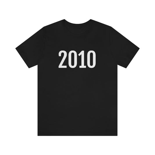 Black T-Shirt 2010 Tee Shirt with Numbers On Them for Numbered T-Shirt Outfit Numerology Aesthetic Petrova Designs