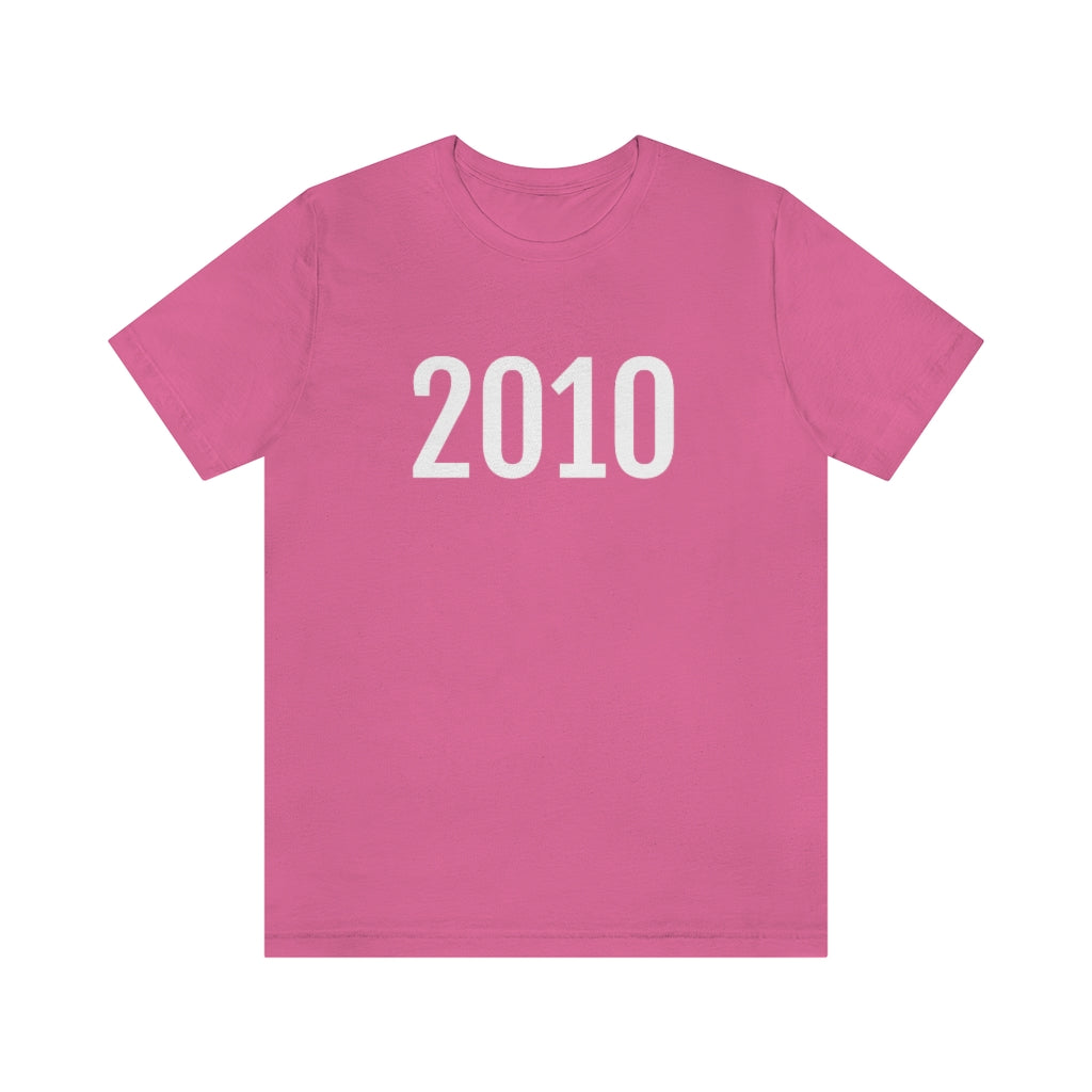 Charity Pink T-Shirt 2010 Tee Shirt with Numbers On Them for Numbered T-Shirt Outfit Numerology Aesthetic Petrova Designs