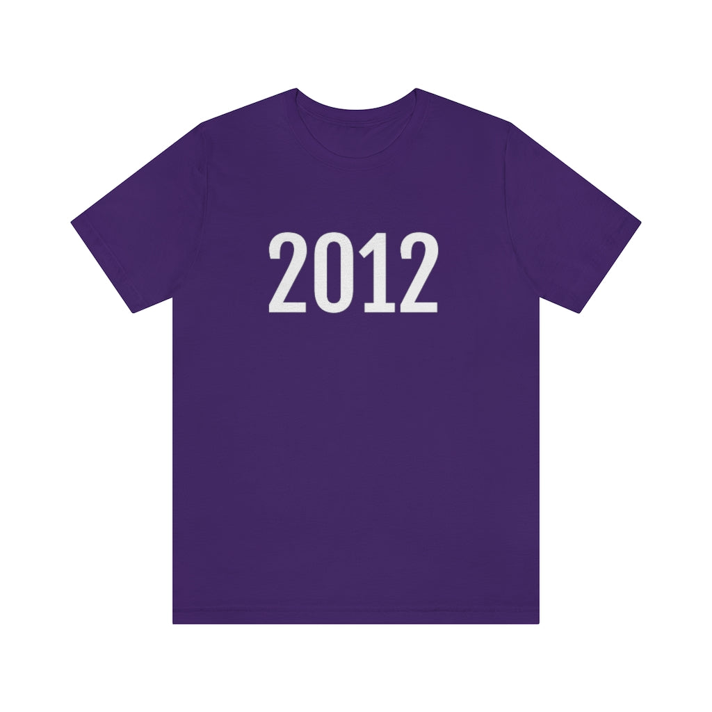 Team Purple T-Shirt 2012 Numbered Tee Shirt with Numbers On Them for Numbered T-Shirt Outfit Petrova Designs