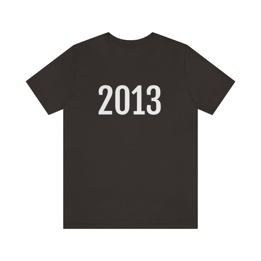 Brown T-Shirt 2013 Numbered Tee Shirt with Numbers On Them for Numbered T-Shirt Outfit Petrova Designs