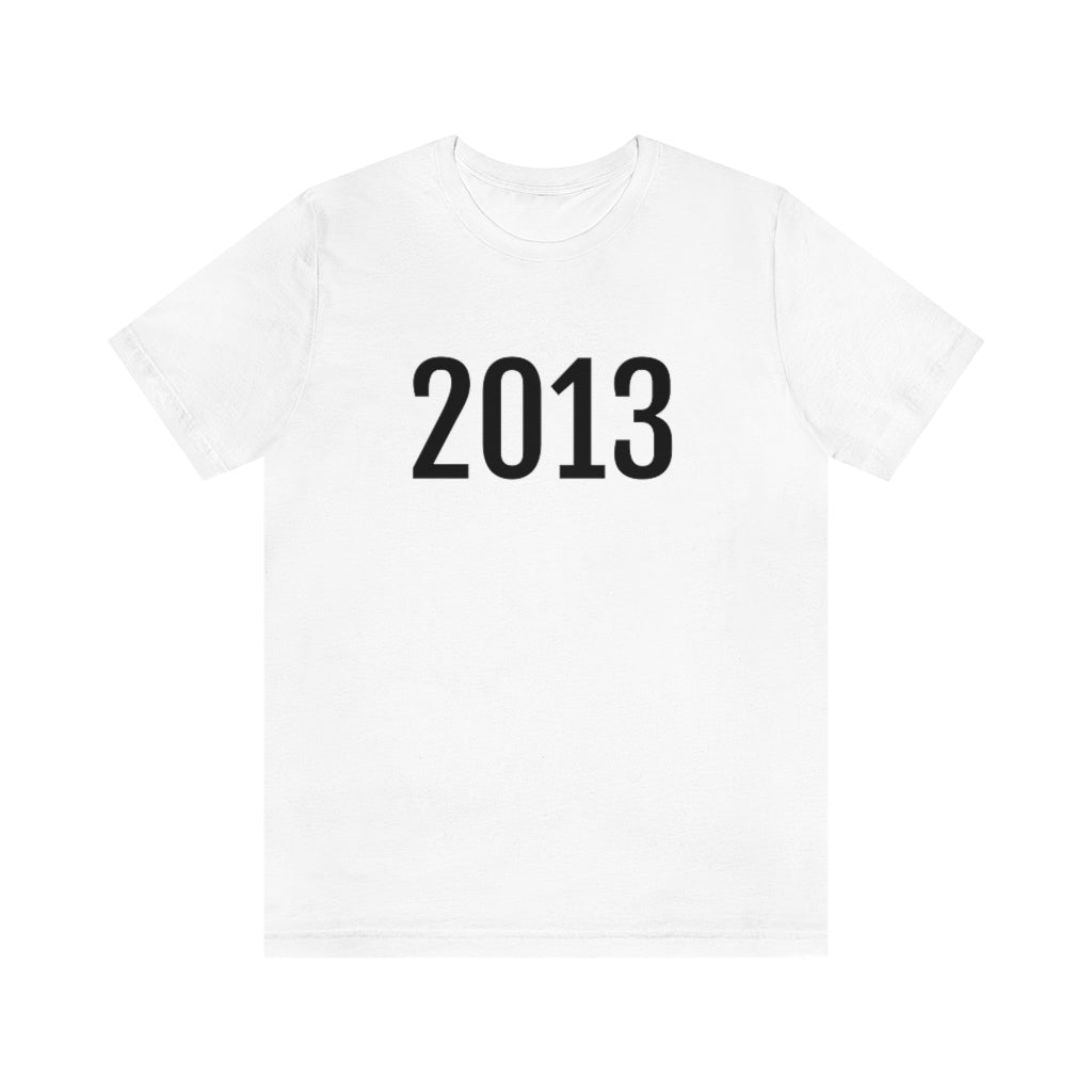 White T-Shirt 2013 Numbered Tee Shirt with Numbers On Them for Numbered T-Shirt Outfit Petrova Designs