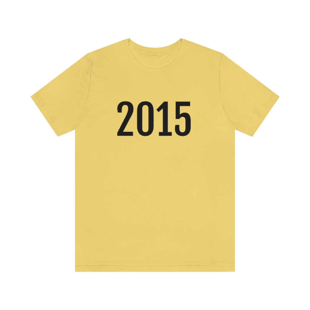 Yellow T-Shirt 2015 Numbered Tee Shirt with Numbers On Them for Numbered T-Shirt Outfit Petrova Designs