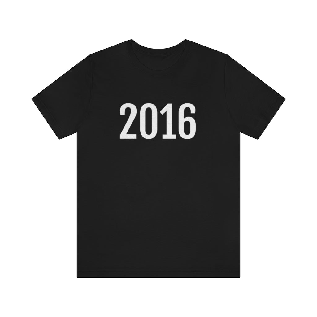 Black T-Shirt 2016 Numbered Tee Shirt with Numbers On Them for Numbered T-Shirt Outfit Petrova Designs