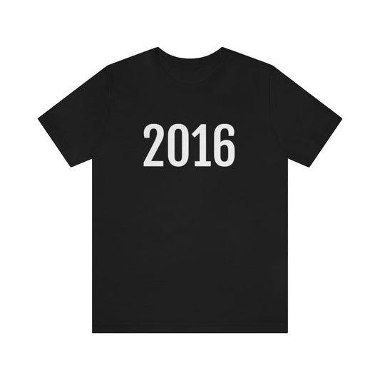 Black T-Shirt 2016 Numbered Tee Shirt with Numbers On Them for Numbered T-Shirt Outfit Petrova Designs