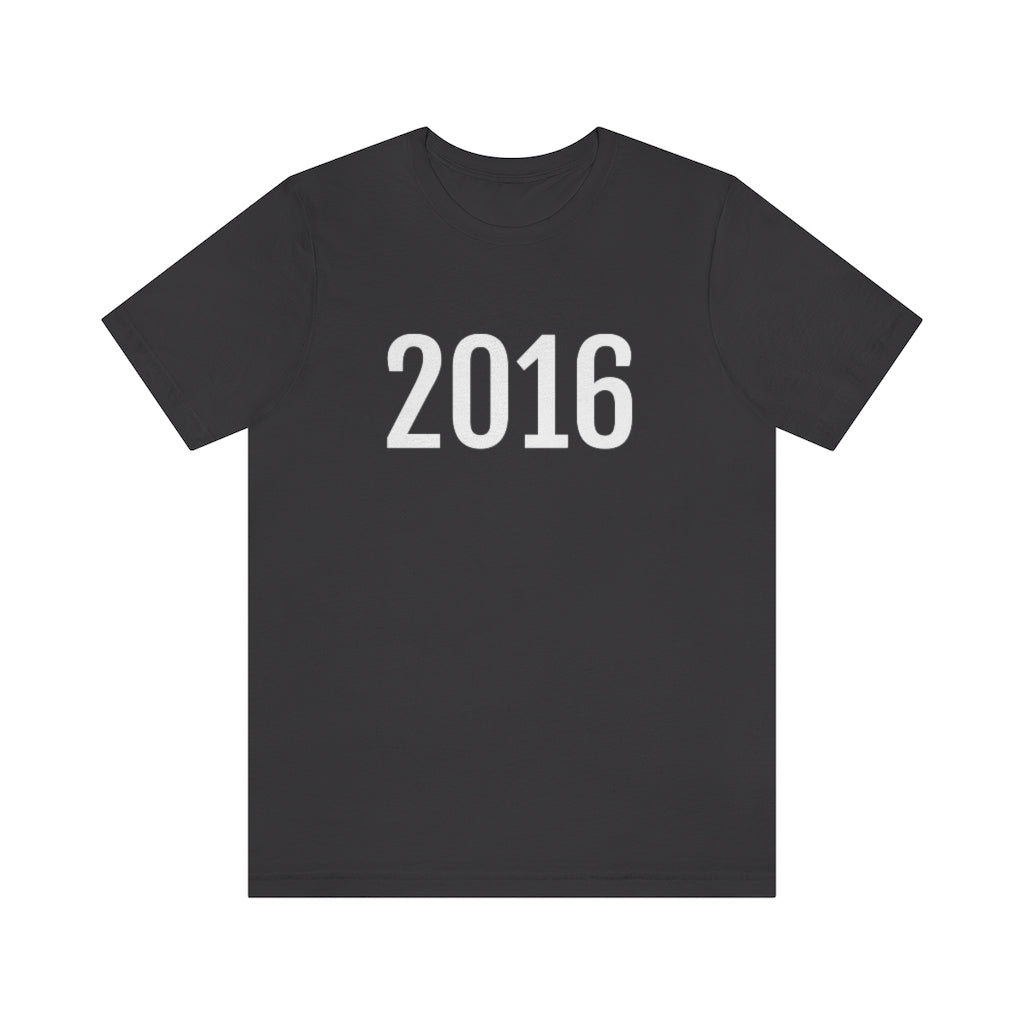 Dark Grey T-Shirt 2016 Numbered Tee Shirt with Numbers On Them for Numbered T-Shirt Outfit Petrova Designs