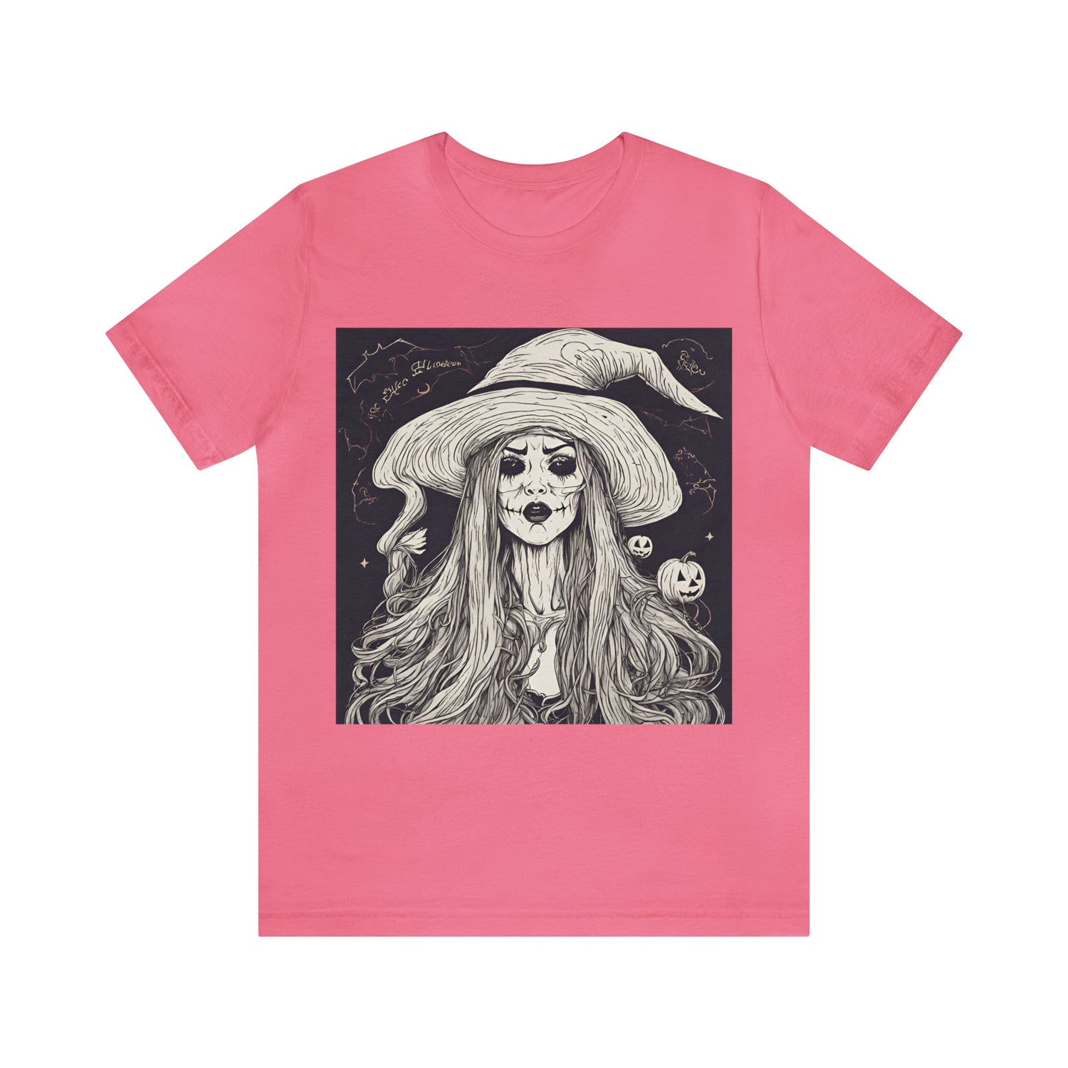 Halloween Evil Witch T-Shirt | Halloween Gift Ideas Charity Pink T-Shirt Petrova Designs