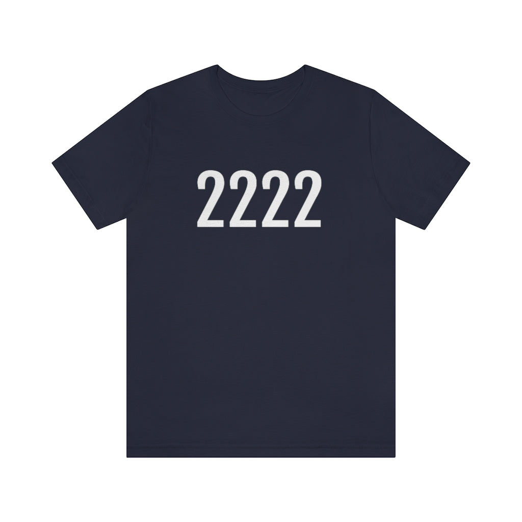 Navy T-Shirt 2222 T-Shirt Angel Number Tee Shirt with Numbers On Them for Numbered Outfit Petrova Designs