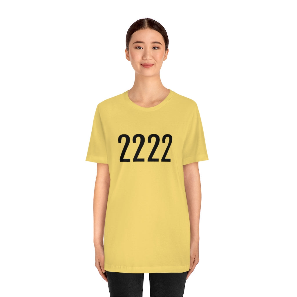 T-Shirt 2222 T-Shirt Angel Number Tee Shirt with Numbers On Them for Numbered Outfit Petrova Designs