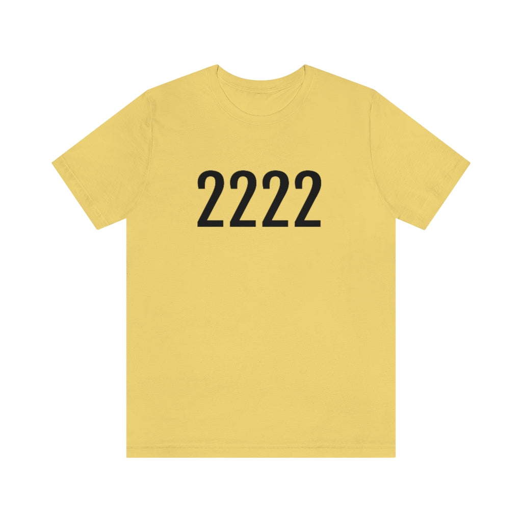 Yellow T-Shirt 2222 T-Shirt Angel Number Tee Shirt with Numbers On Them for Numbered Outfit Petrova Designs