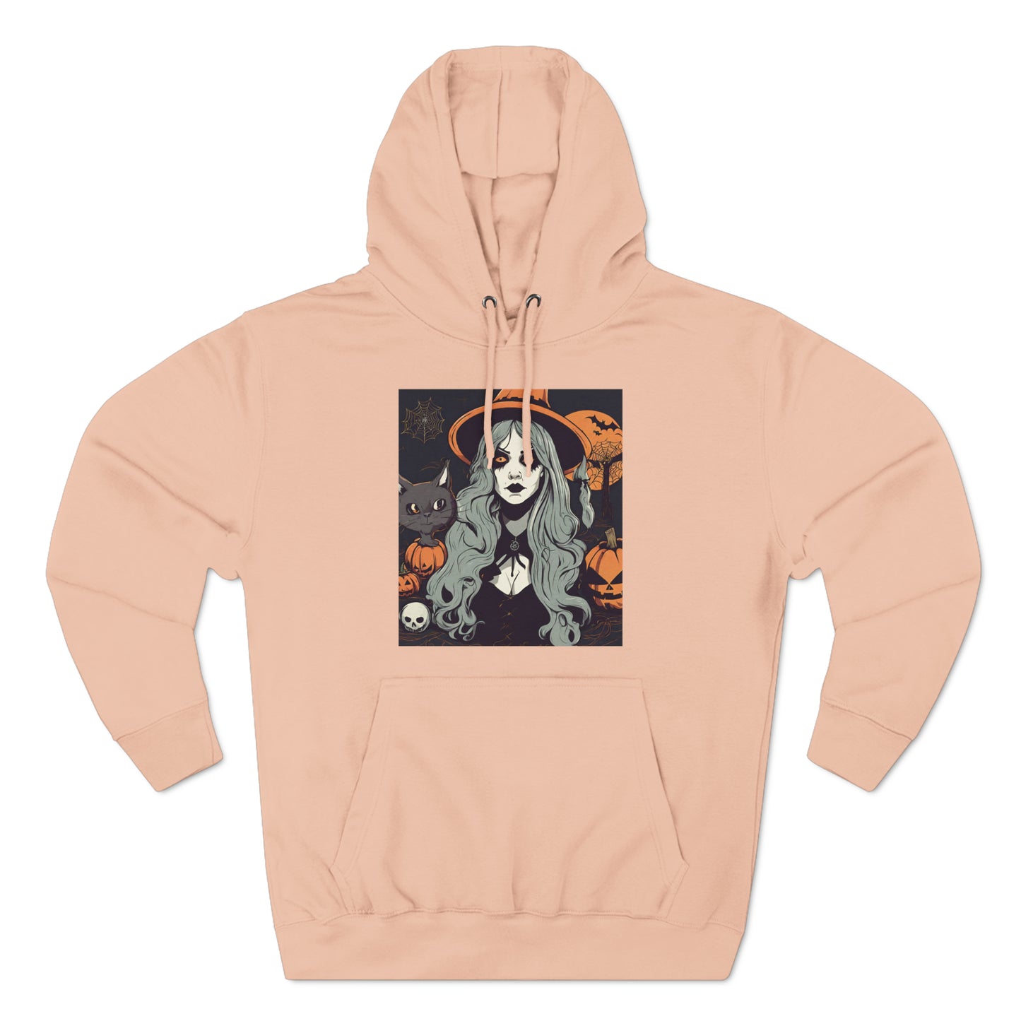 Halloween Witch and A Cat Hoodie | Halloween Gift Ideas Hoodie Petrova Designs