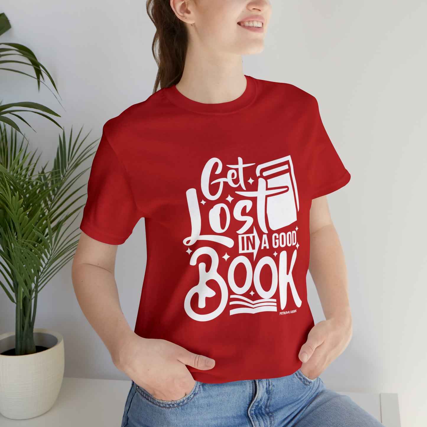 Red T-Shirt Tshirt Design Gift for Friend and Family Short Sleeved Shirt Petrova Designs