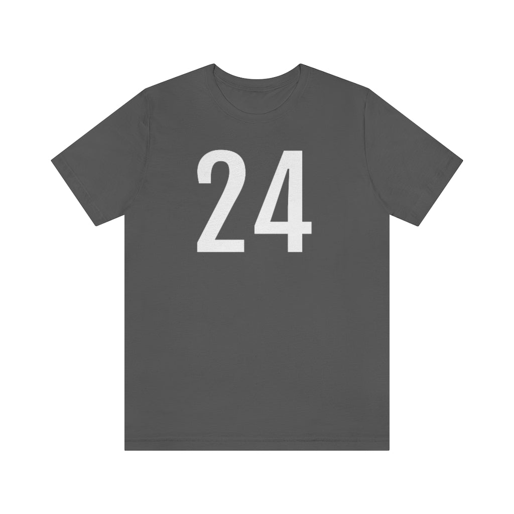 Asphalt T-Shirt 24 Numbered Tee Shirt with Numbers On Them for Numbered T-Shirt Outfit Petrova Designs