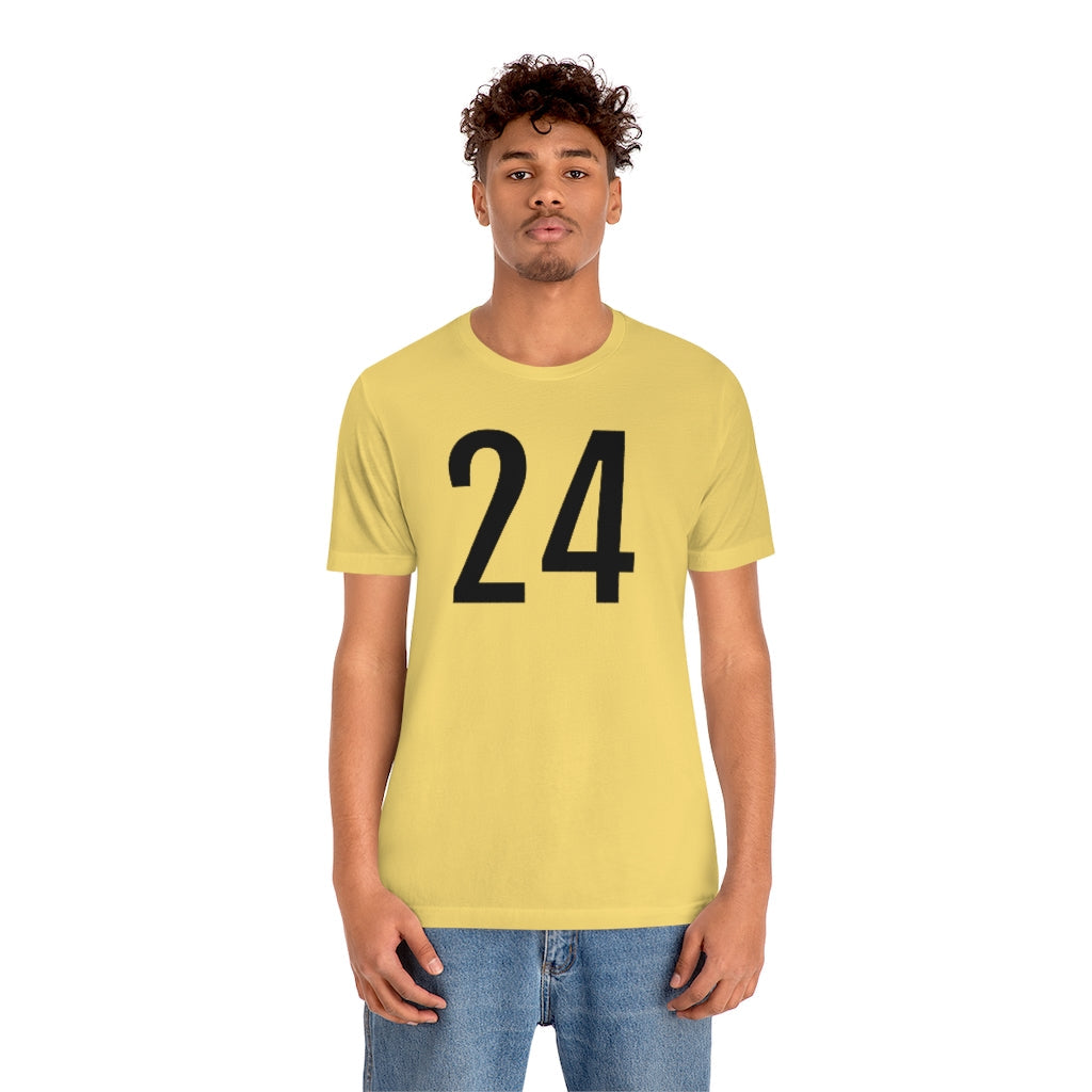 T-Shirt 24 Numbered Tee Shirt with Numbers On Them for Numbered T-Shirt Outfit Petrova Designs