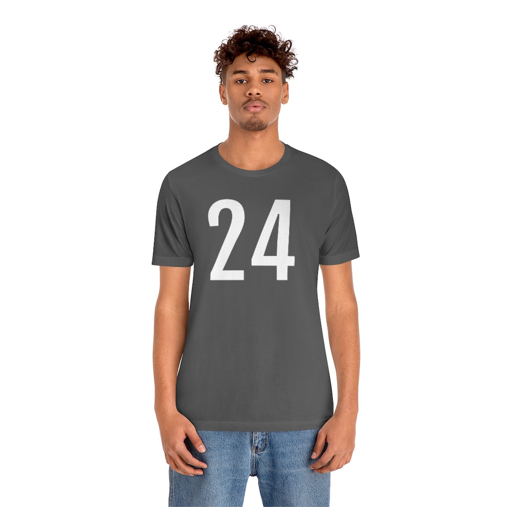 T-Shirt 24 Numbered Tee Shirt with Numbers On Them for Numbered T-Shirt Outfit Petrova Designs