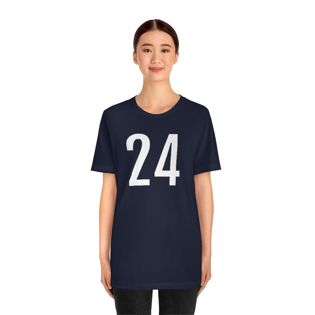 T-Shirt 24 Numbered Tee Shirt with Numbers On Them for Numbered T-Shirt Outfit Petrova Designs