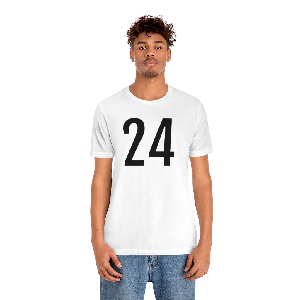 T-Shirt 24 Numbered Tee Shirt with Numbers On Them for Numbered T-Shirt Outfit Petrova Designs