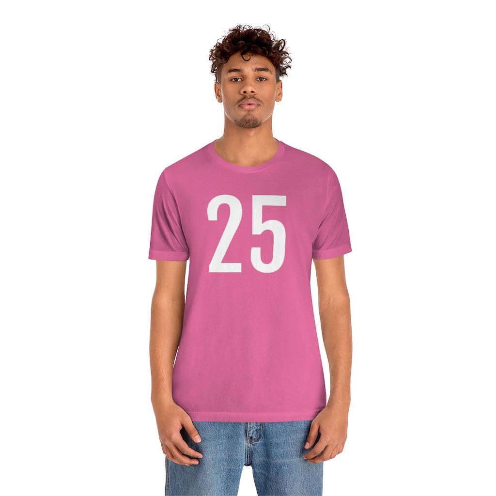 T-Shirt 25 Numbered Tee Shirt with Numbers On Them for Numbered T-Shirt Outfit Petrova Designs