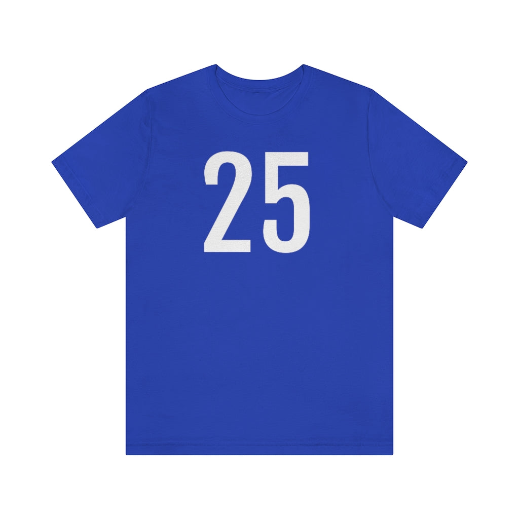 True Royal T-Shirt 25 Numbered Tee Shirt with Numbers On Them for Numbered T-Shirt Outfit Petrova Designs