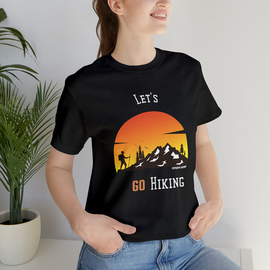 Hiker T-Shirt | For Hikers | Outdoors Theme Tee Black T-Shirt Petrova Designs