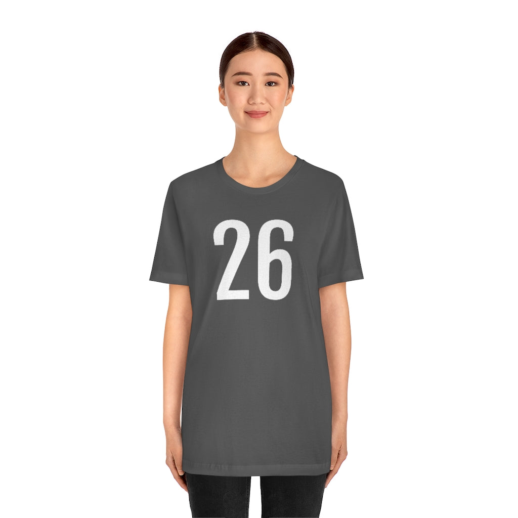 T-Shirt 26 Numbered T Shirt with Number On Them for Numerological Black Tshirt Outfit Petrova Designs