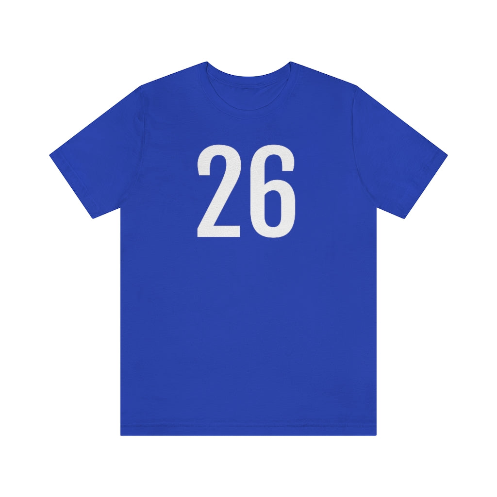 True Royal T-Shirt 26 Numbered T Shirt with Number On Them for Numerological Black Tshirt Outfit Petrova Designs