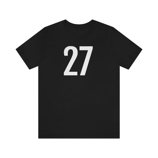 Black T-Shirt 27 Numbered T Shirt with Number On Them for Numerological Black Tshirt Outfit Petrova Designs