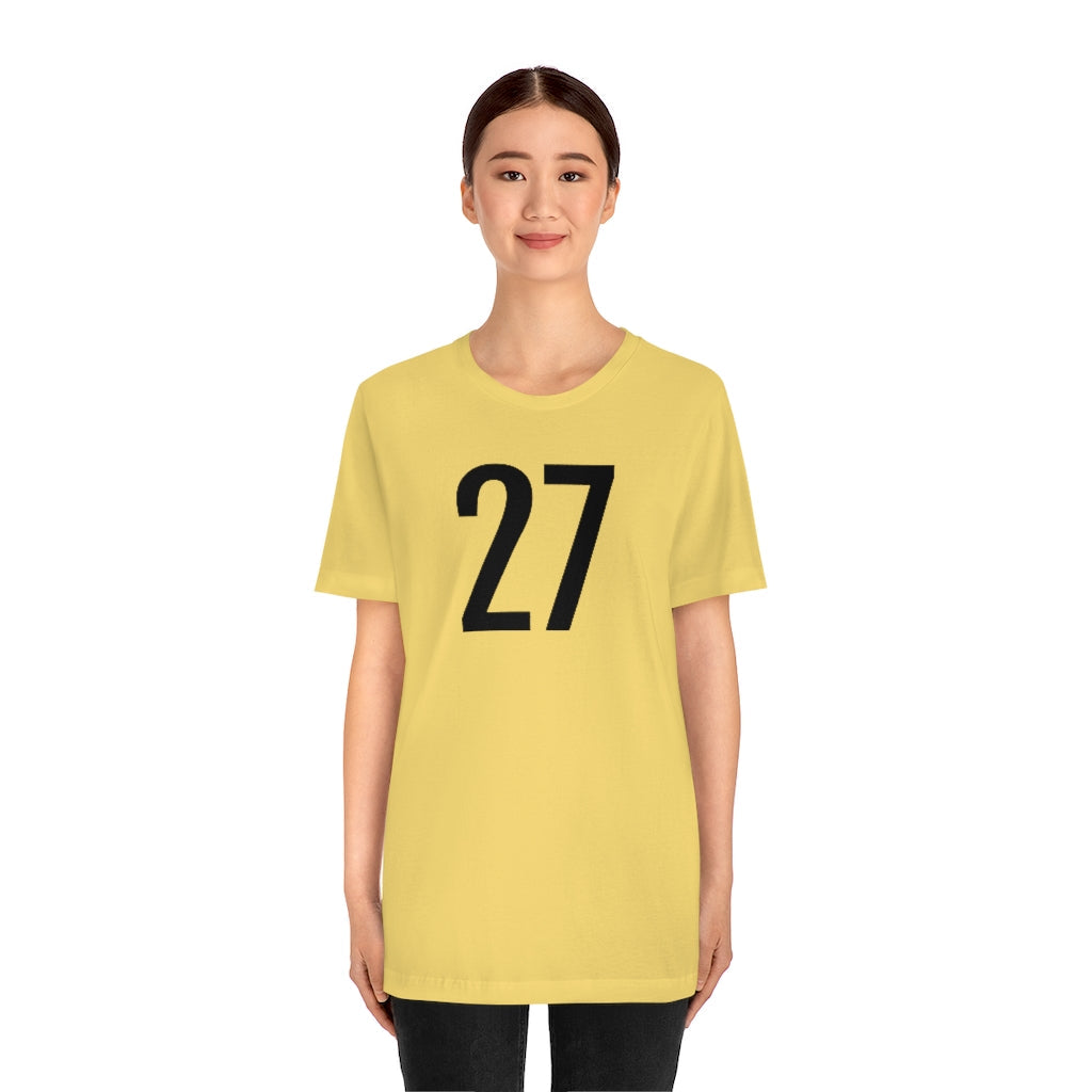 T-Shirt 27 Numbered T Shirt with Number On Them for Numerological Black Tshirt Outfit Petrova Designs