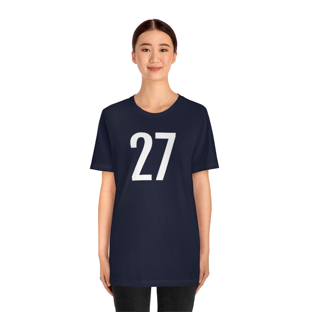 T-Shirt 27 Numbered T Shirt with Number On Them for Numerological Black Tshirt Outfit Petrova Designs