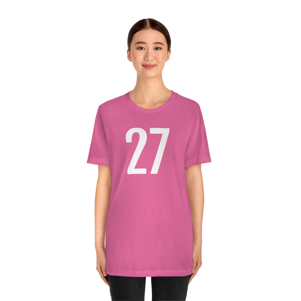 T-Shirt 27 Numbered T Shirt with Number On Them for Numerological Black Tshirt Outfit Petrova Designs