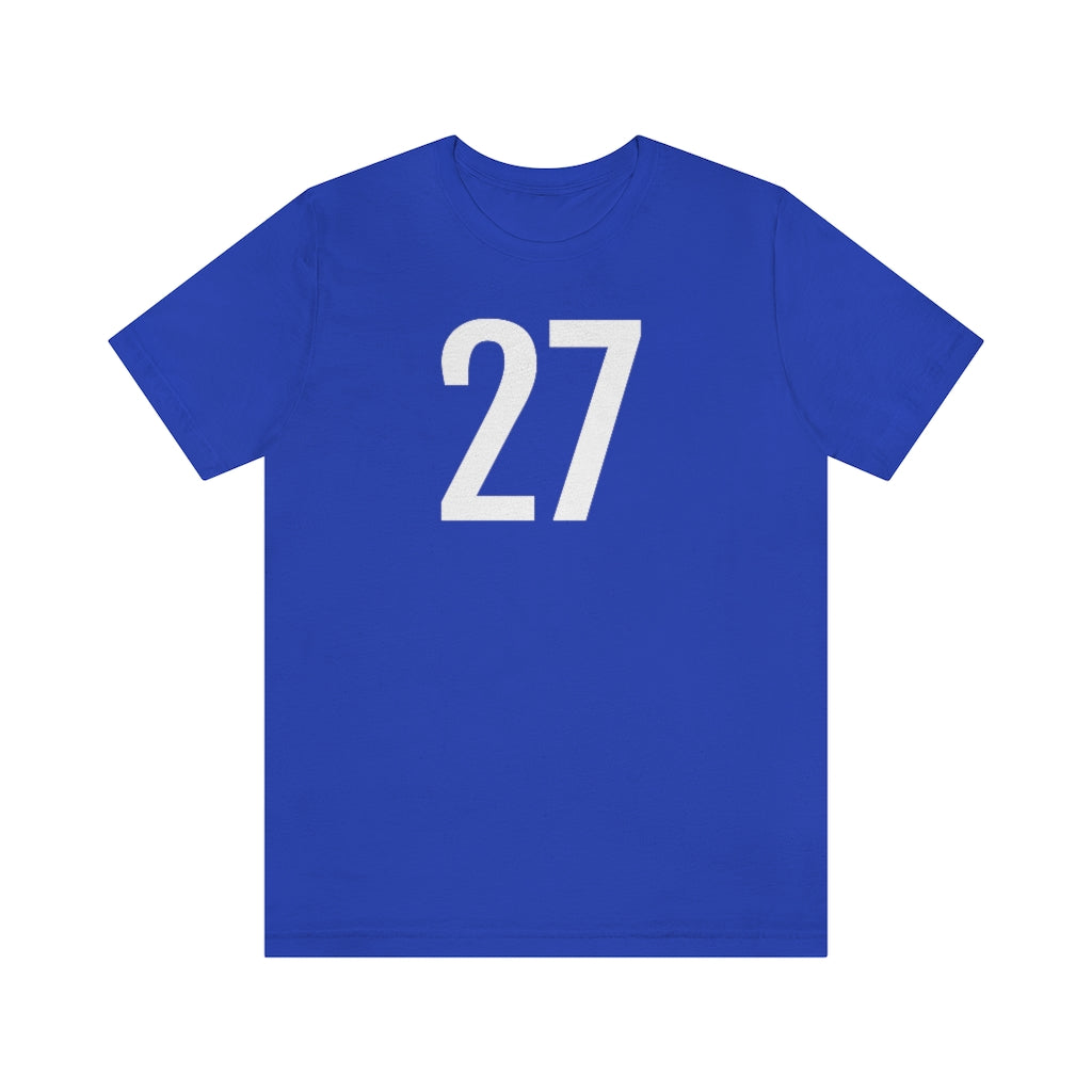 True Royal T-Shirt 27 Numbered T Shirt with Number On Them for Numerological Black Tshirt Outfit Petrova Designs