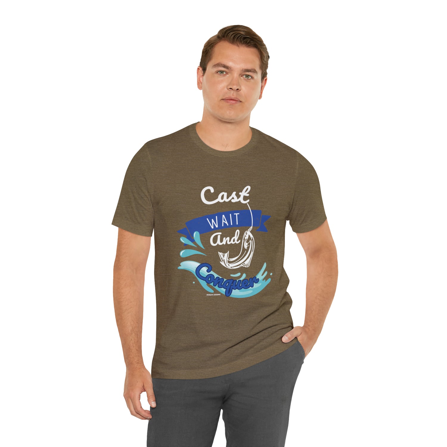 T-Shirt Tshirt Design Gift for Friend and Family Short Sleeved Shirt Fishing Hobby Aesthetic Petrova Designs