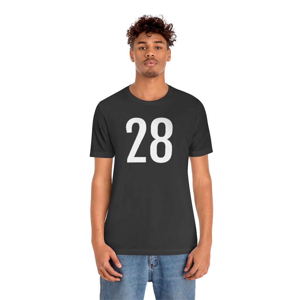 T-Shirt 28 Numbered Tee Shirt with Numbers On Them for Numbered T-Shirt Outfit Petrova Designs