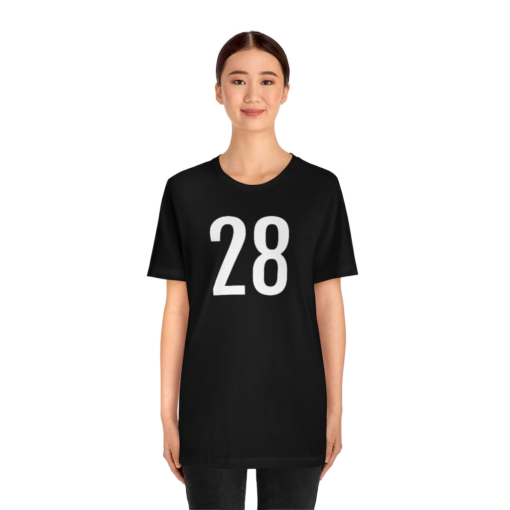 T-Shirt 28 Numbered Tee Shirt with Numbers On Them for Numbered T-Shirt Outfit Petrova Designs