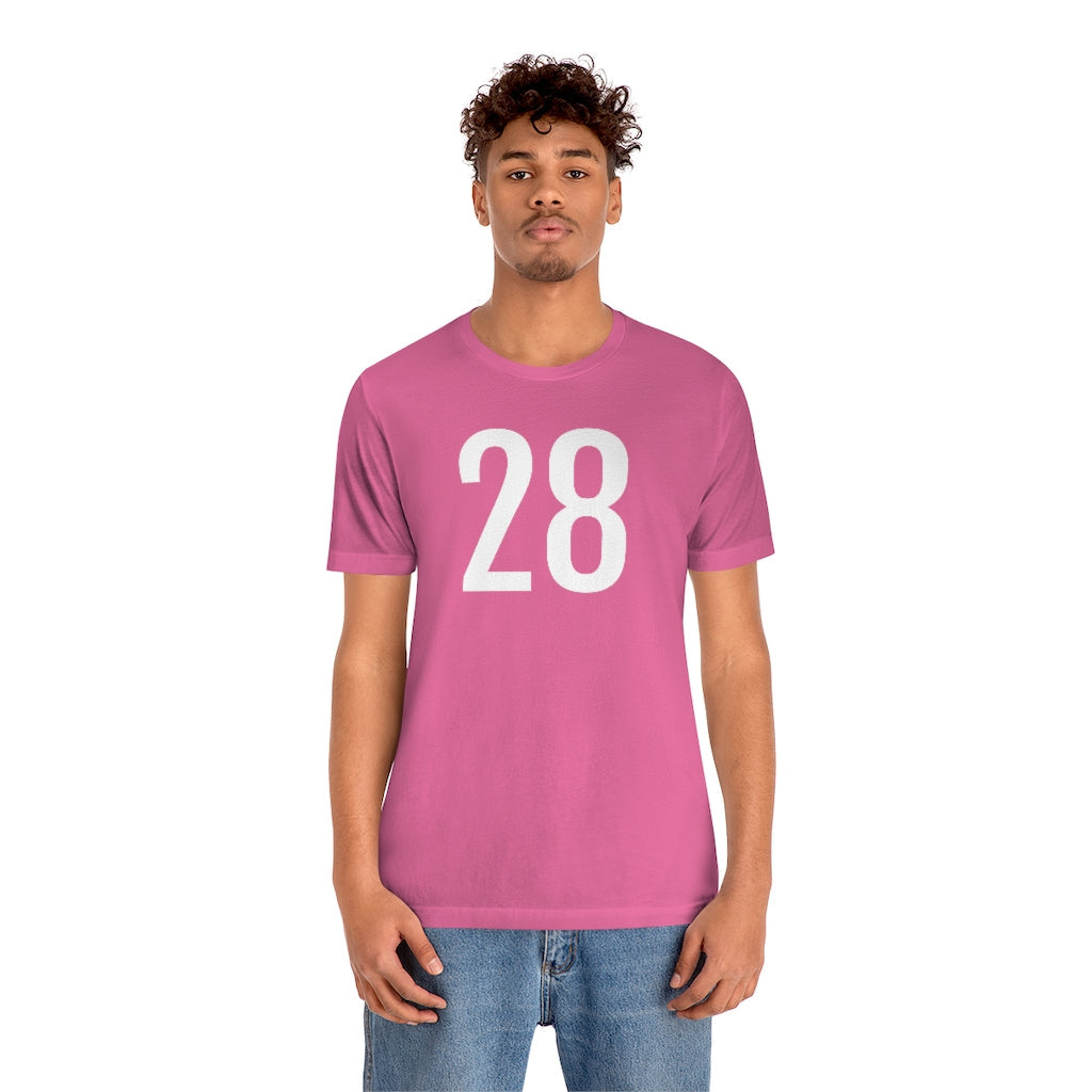 T-Shirt 28 Numbered Tee Shirt with Numbers On Them for Numbered T-Shirt Outfit Petrova Designs