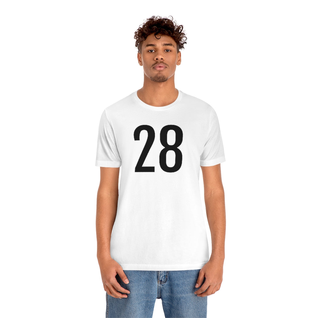 T-Shirt 28 Numbered Tee Shirt with Numbers On Them for Numbered T-Shirt Outfit Petrova Designs