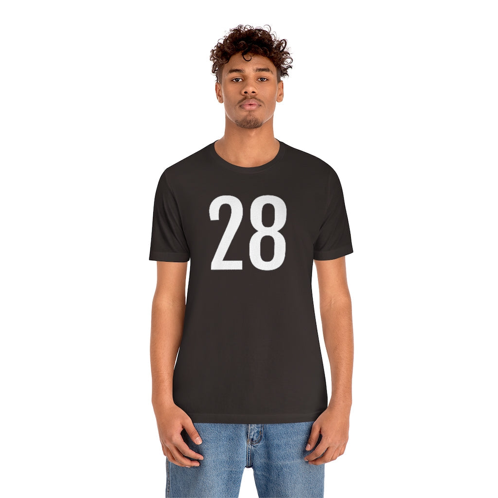 T-Shirt 28 Numbered Tee Shirt with Numbers On Them for Numbered T-Shirt Outfit Petrova Designs