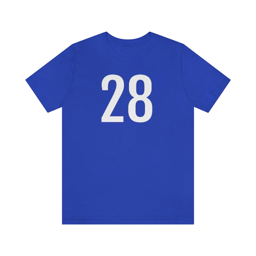 True Royal T-Shirt 28 Numbered Tee Shirt with Numbers On Them for Numbered T-Shirt Outfit Petrova Designs