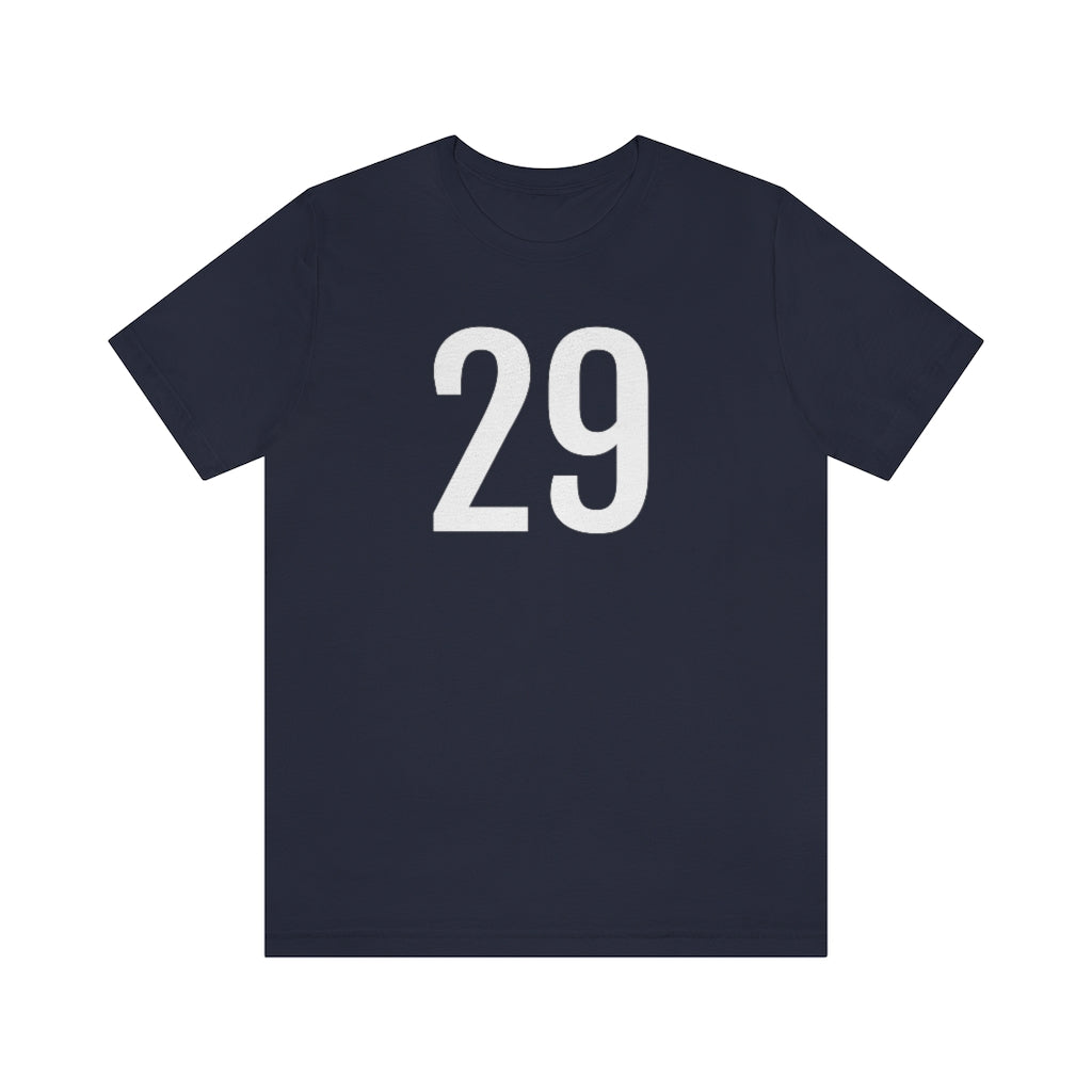 Navy T-Shirt 29 Numbered Tee Shirt with Numbers On Them for Numbered T-Shirt Outfit Petrova Designs