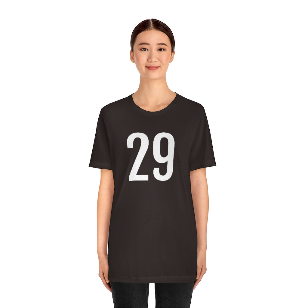 T-Shirt 29 Numbered Tee Shirt with Numbers On Them for Numbered T-Shirt Outfit Petrova Designs