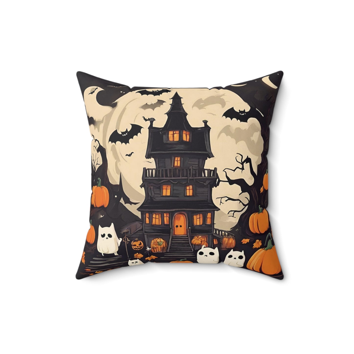 16" × 16" Home Decor Halloween Throw Pillows Decor Indoor Interior Design Idea for Home Styling Petrova Designs