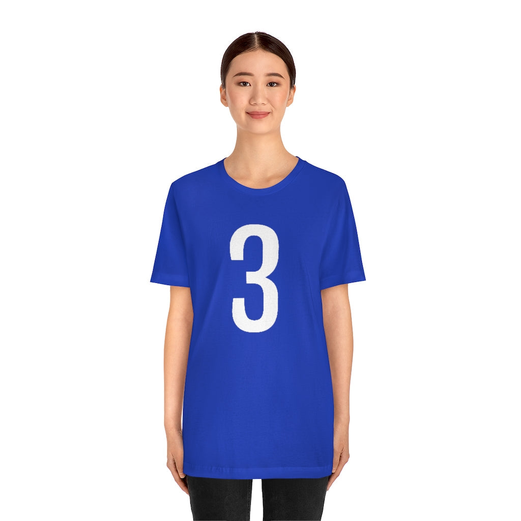 T-Shirt 3 Numbered T Shirt with Number On Them for Numerological Black Tshirt Outfit Petrova Designs