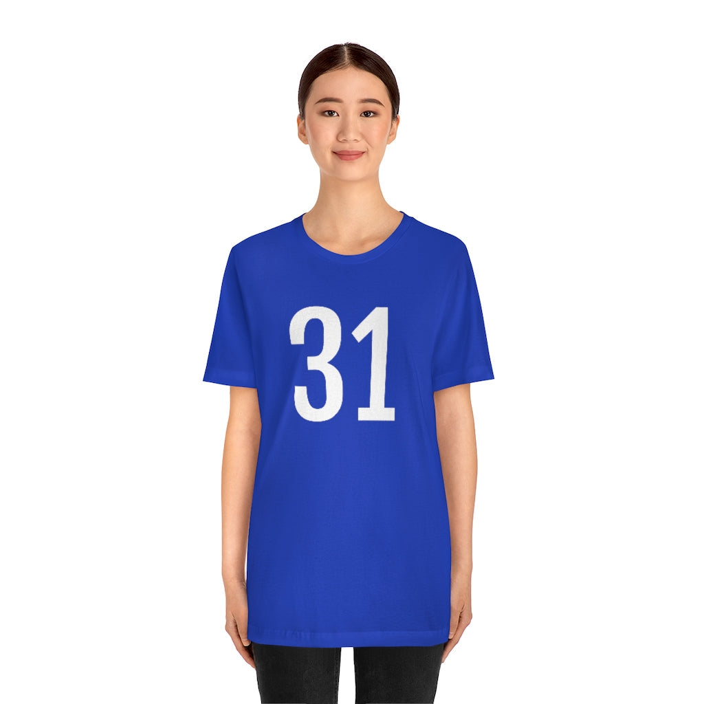 T-Shirt 31 Numbered Tee Shirt with Numbers On Them for Numbered T-Shirt Outfit Petrova Designs