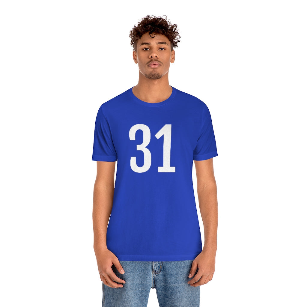 T-Shirt 31 Numbered Tee Shirt with Numbers On Them for Numbered T-Shirt Outfit Petrova Designs