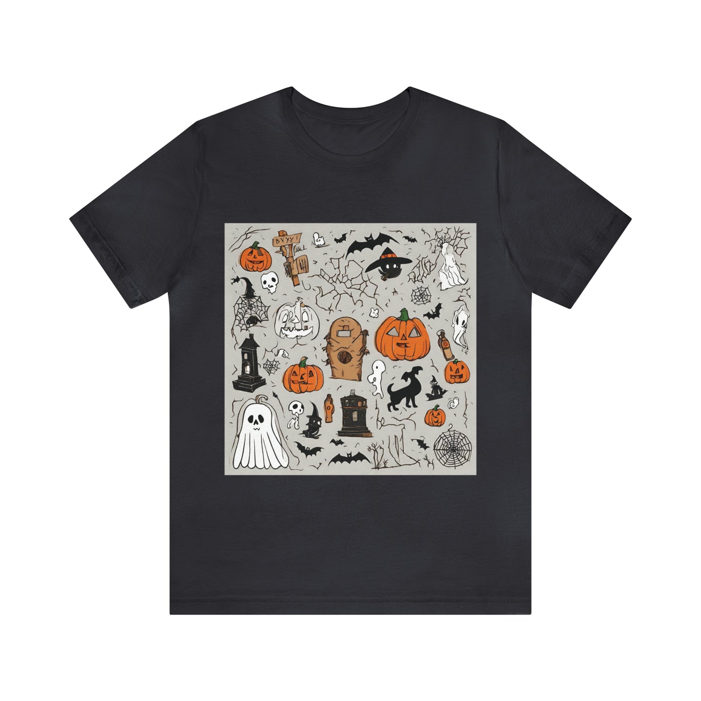 Halloween Spooky T-Shirt | Halloween Gift Ideas Dark Grey T-Shirt Petrova Designs