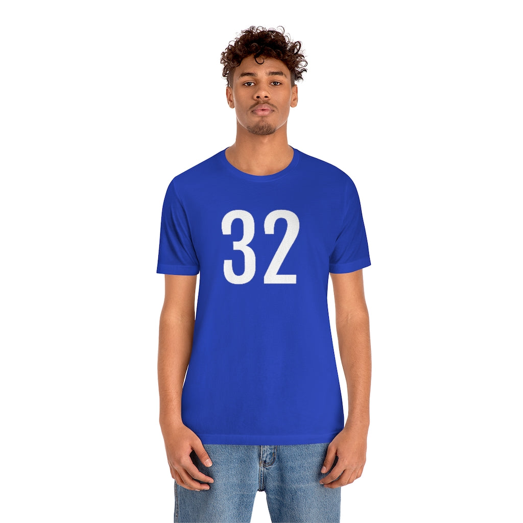 T-Shirt 32 Numbered Tee Shirt with Numbers On Them for Numbered T-Shirt Outfit Petrova Designs