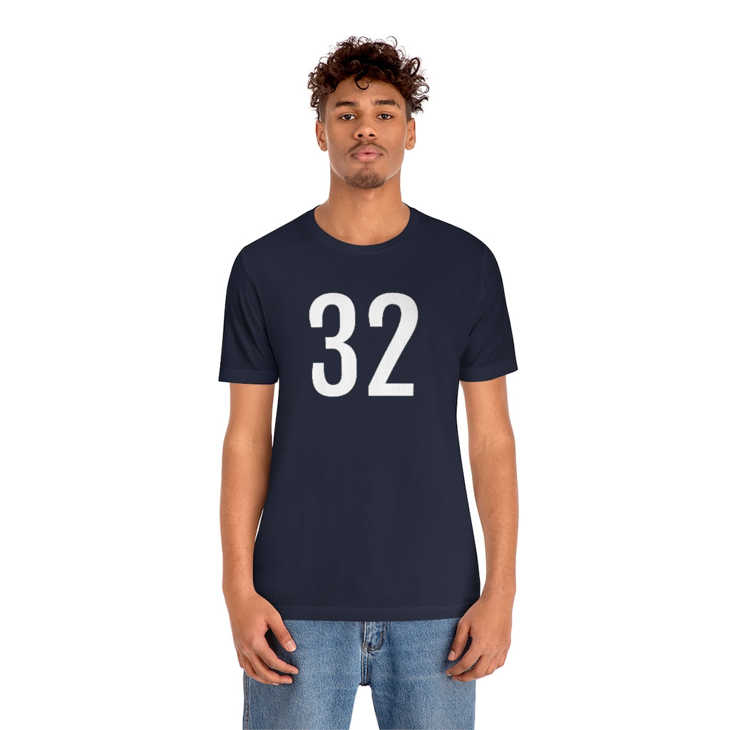 T-Shirt 32 Numbered Tee Shirt with Numbers On Them for Numbered T-Shirt Outfit Petrova Designs