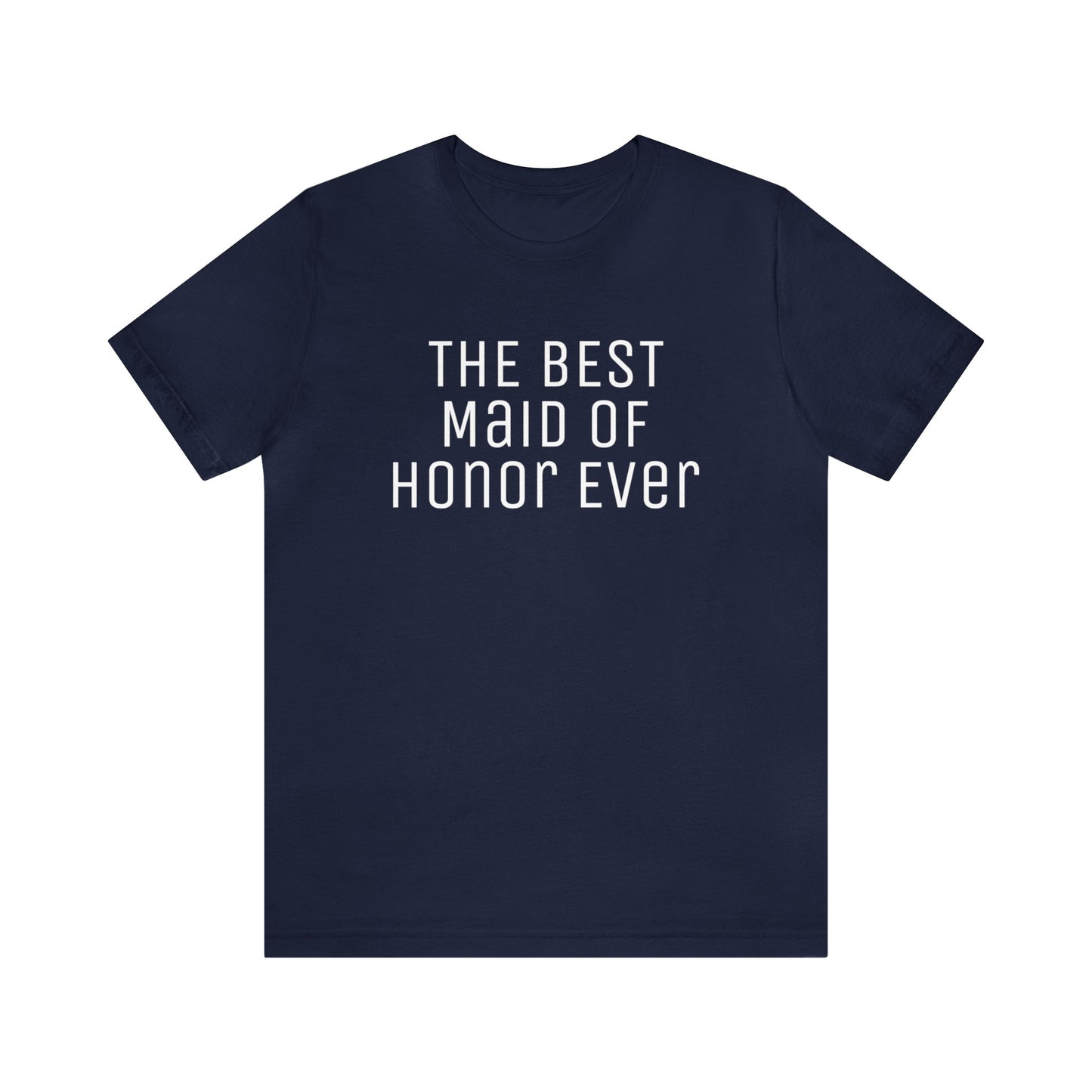 Maid of Honor T-Shirt Navy T-Shirt Petrova Designs