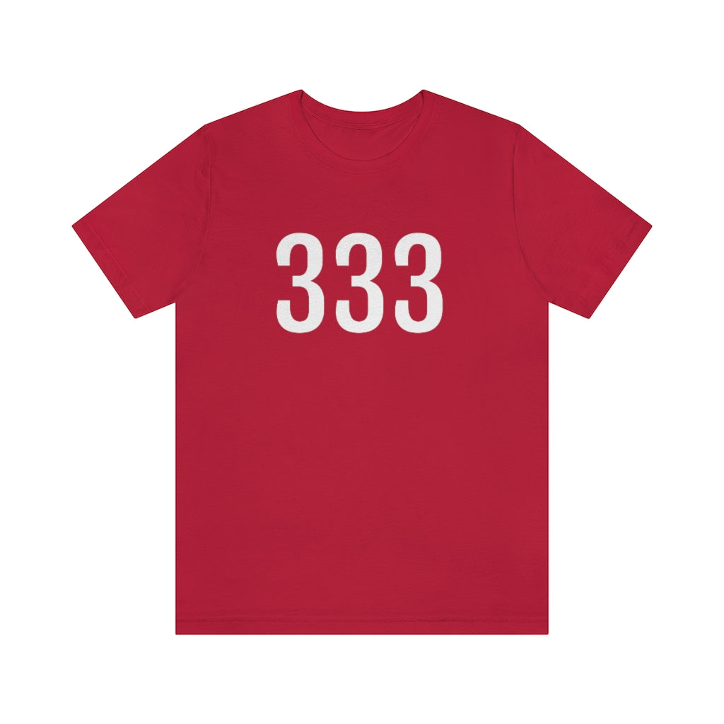 Red T-Shirt 333 T-Shirt Angel Number Tee Shirt with Numbers On Them for Numbered Outfit Petrova Designs