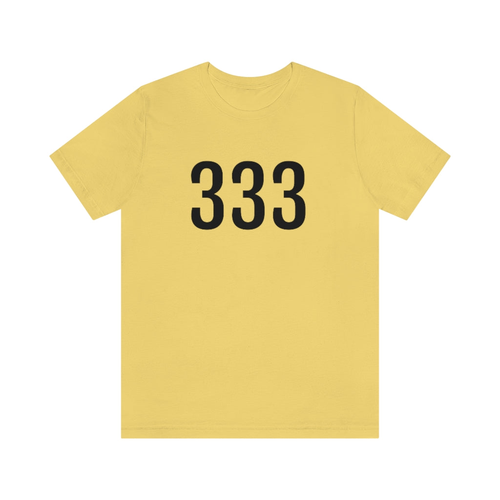 Yellow T-Shirt 333 T-Shirt Angel Number Tee Shirt with Numbers On Them for Numbered Outfit Petrova Designs