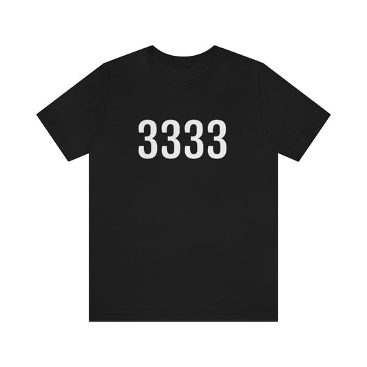 Black T-Shirt 3333 T-Shirt Angel Number Tee Shirt with Numbers On Them for Numbered Outfit Petrova Designs